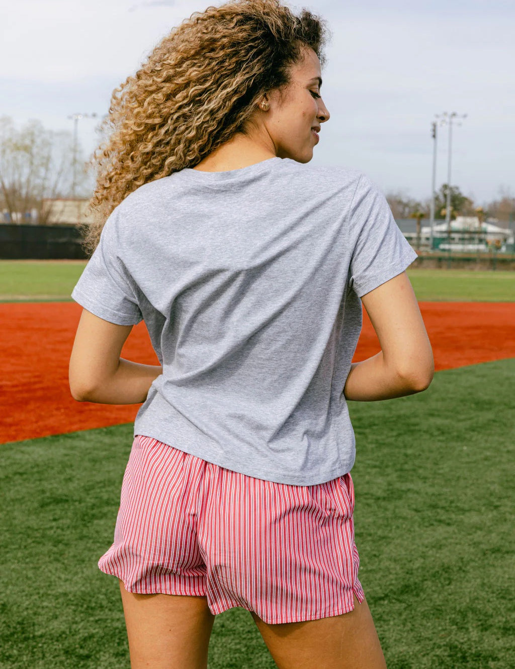 Baseball Tee Grey and Gold Queen of Sparkles