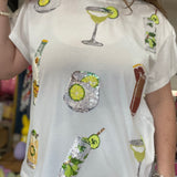 Multi Drink Tee - White [Queen of Sparkles]