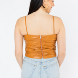 BuddyLove Jolee Vegan Leather Tank Top Sable