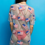 Flag Sheer Coverup Blue Queen of Sparkles