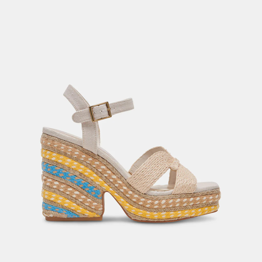 Cale Heels Citrus Multi Raffia [Dolce Vita]