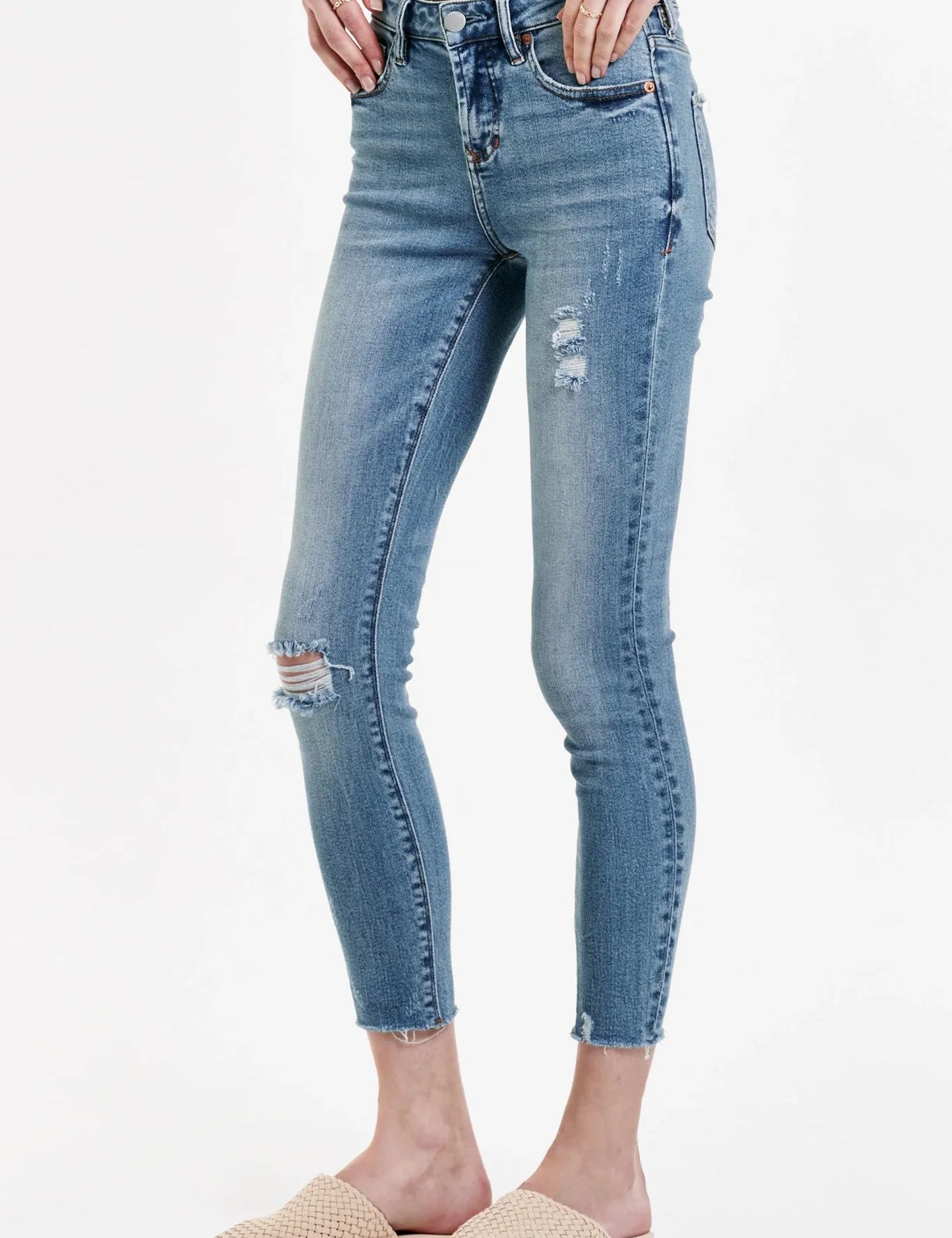 Gisele High Rise Skinny Ankle - Tahiti [Dear John Denim]