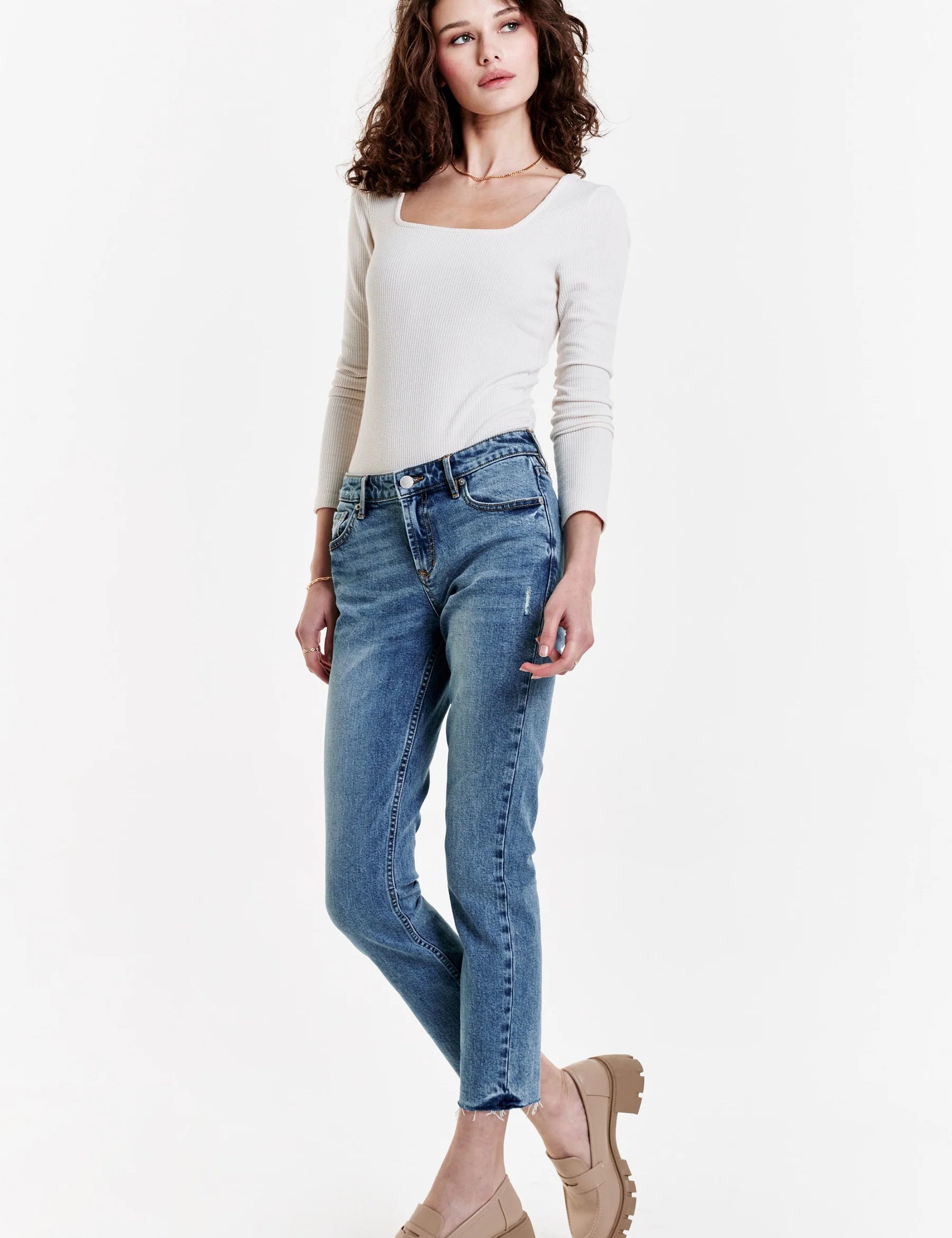 Blaire Super High Rise Cropped Slim Fit - Lyon [Dear John Denim]