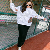 Batter Up Queen Sweatshirt White Queen of Sparkles