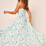 Arianna Floral Maxi Dress - Romantic Blue Rose [Amy Jane London]