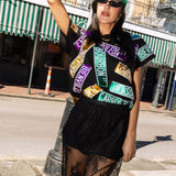 Metallic Nola Street Signs Tee - Black [Queen of Sparkles]