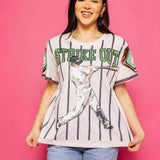 Strike Out Tee - Grey & Royal [Queen of Sparkles]