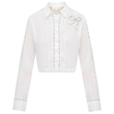 Embellished Rosaway Top - True White [LoveShackFancy]