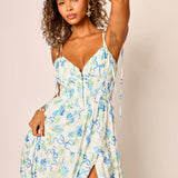 Arianna Floral Maxi Dress - Romantic Blue Rose [Amy Jane London]