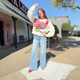 Feather Turkey Sweater - Ivory [Queen of Sparkles]