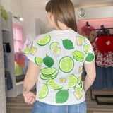 Lime & Tequila Shot Tee - White [Queen of Sparkles]