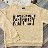 Howdy Long Sleeve Tee Taupe