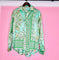 Millicent Vintage Paisley Button Down Shirt Green Multi