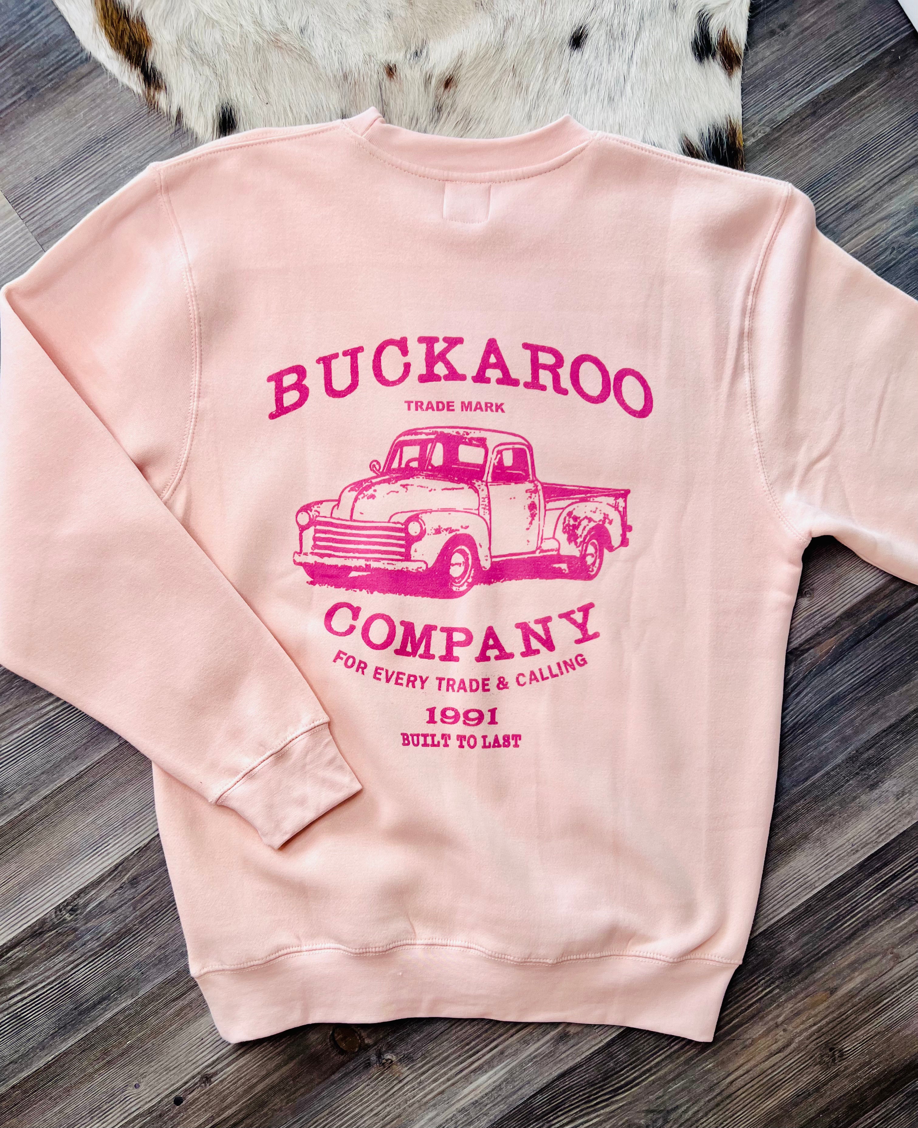 Buckaroo Truck Crewneck Sweatshirt Blush