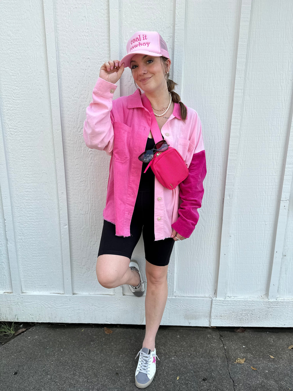 Dawson Color Block Shacket Pink Multi – Pink Creek Boutique