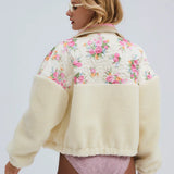 Saide Floral Fleece Jacket - Pink [For Love and Lemons]