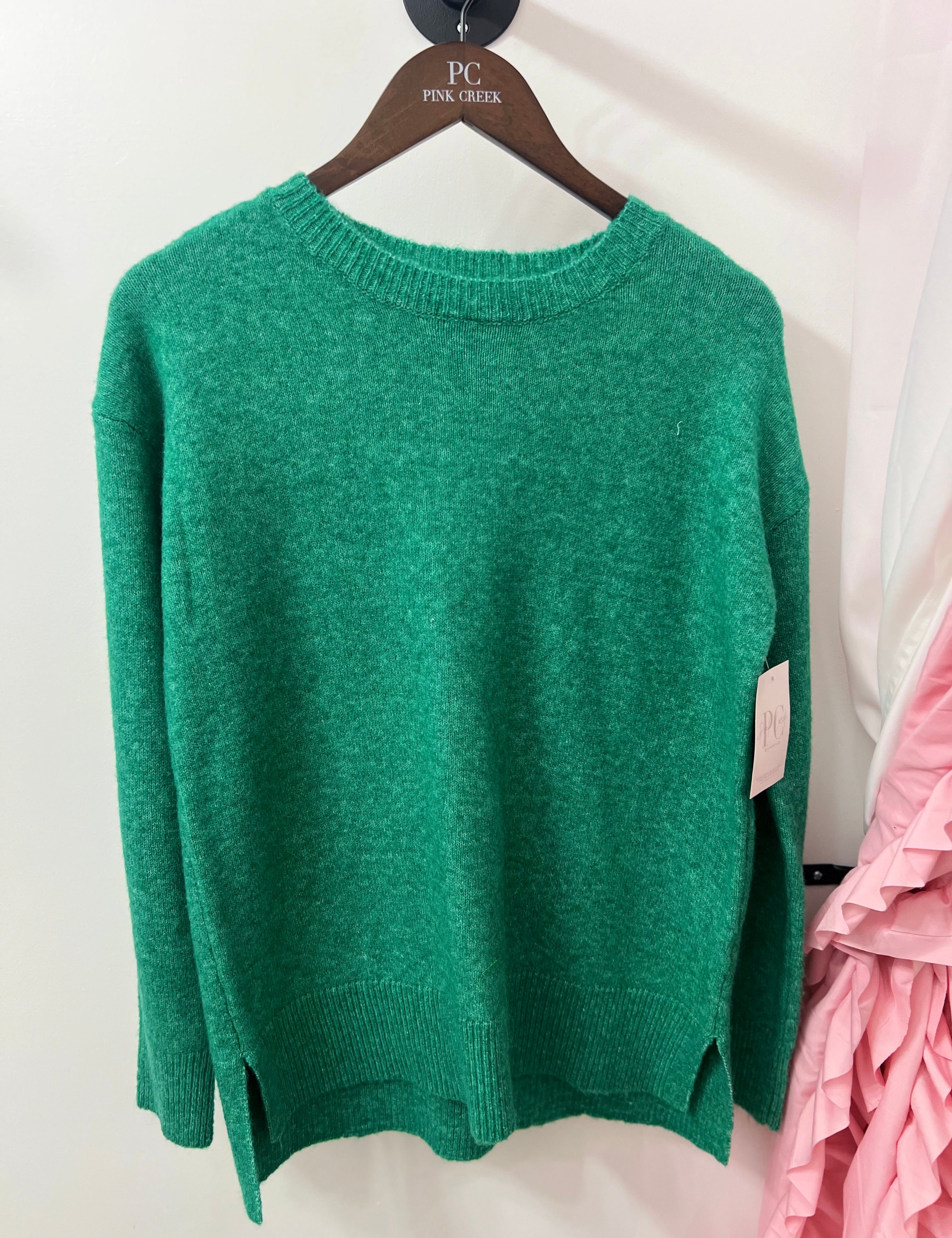 Evander Crewneck Pullover Sweater Green