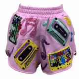 Vintage Cassettes Shorts - Pink [Queen of Sparkles]