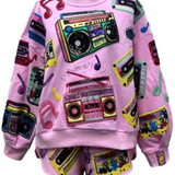 Vintage Cassettes Sweatshirt - Pink [Queen of Sparkles]