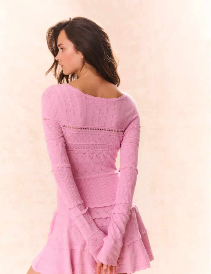 Lavender Pointelle Dress - Rose Clay [LoveShackFancy]