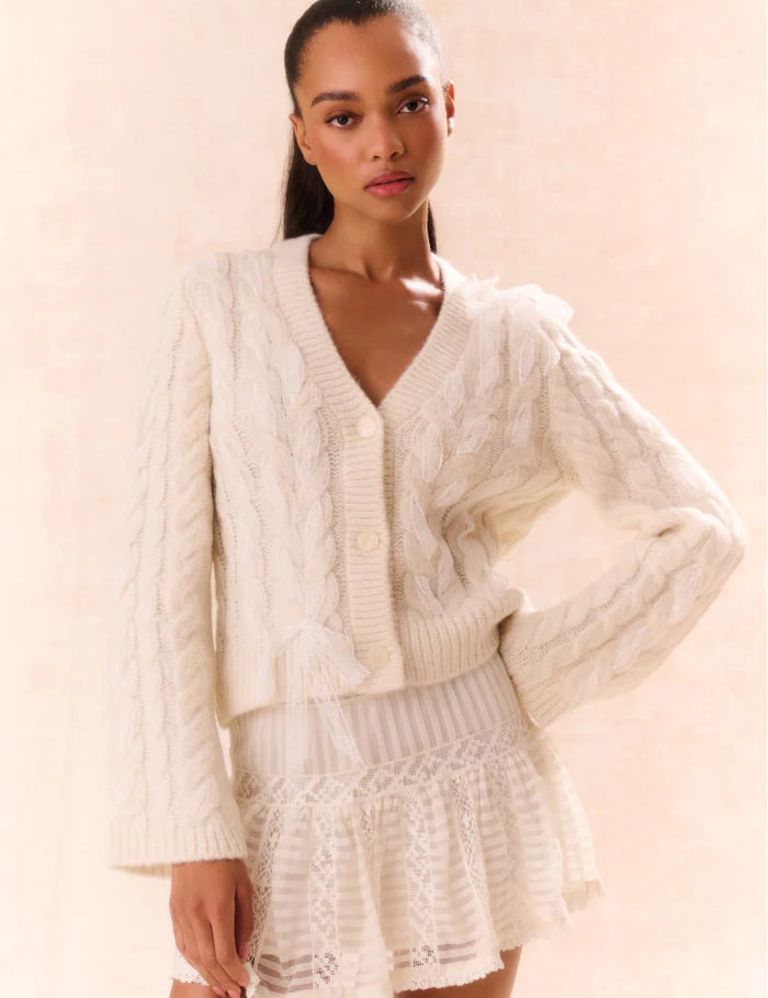 Louella Cardigan - Snow [LoveShackFancy]