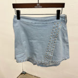 Claire Studded Denim Skort - Light Blue