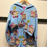 Gingerbread Houses Collar Sweatshirt - Light Blue [Queen of Sparkles]