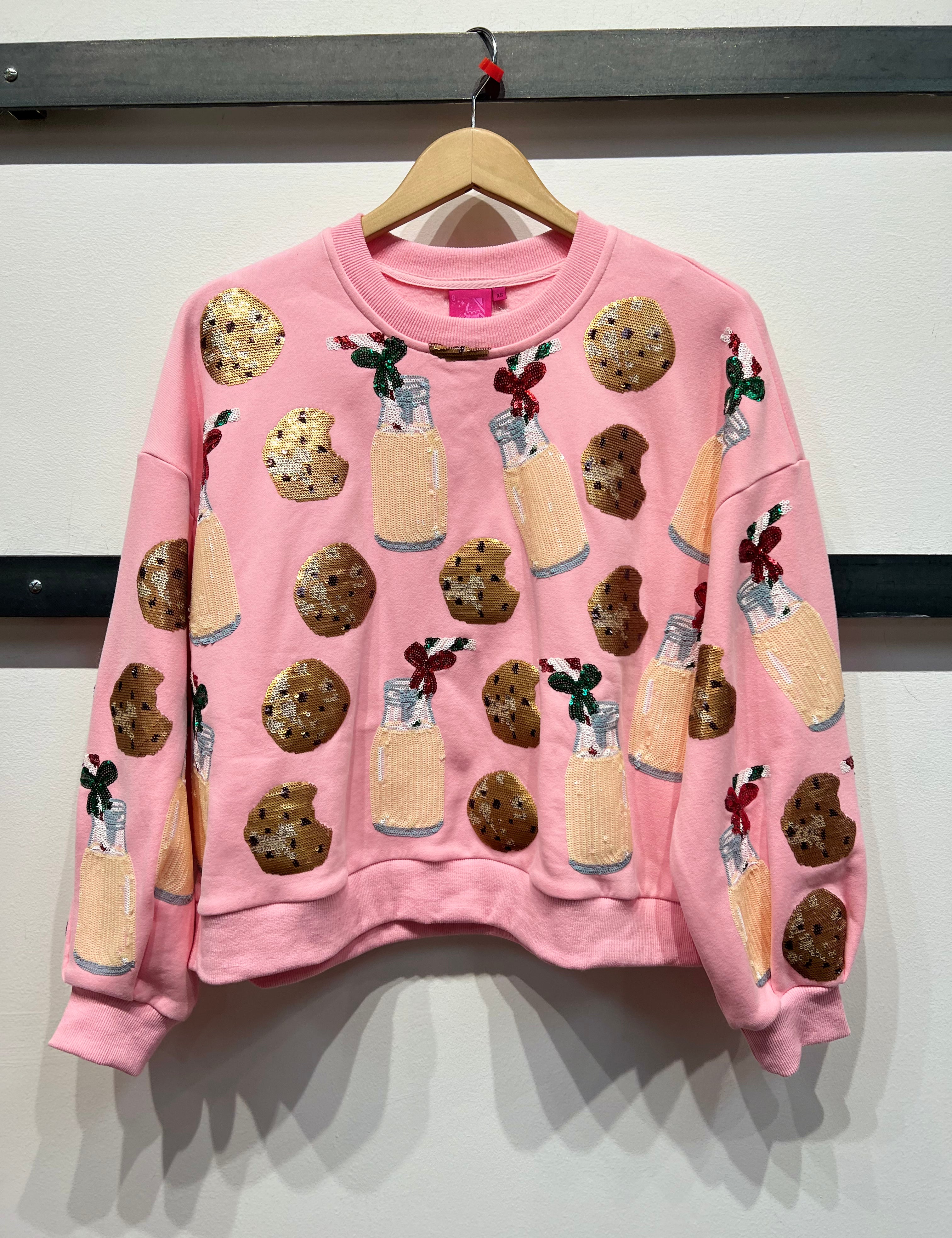 Milk & Cookies Sweatshirt - Light Pink [Queen of Sparkles]