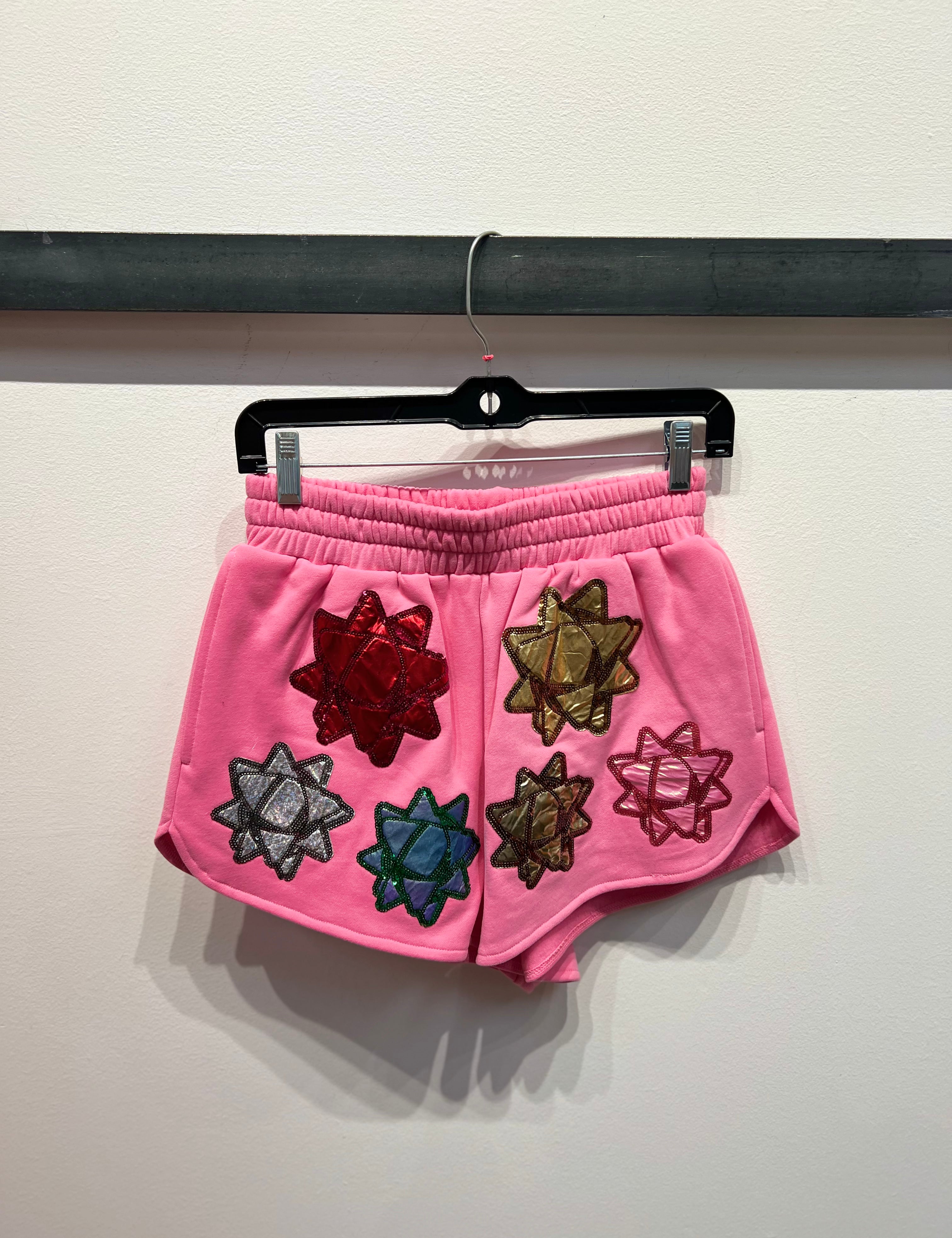 Metallic Present Bows Shorts - Pink [Queen of Sparkles]