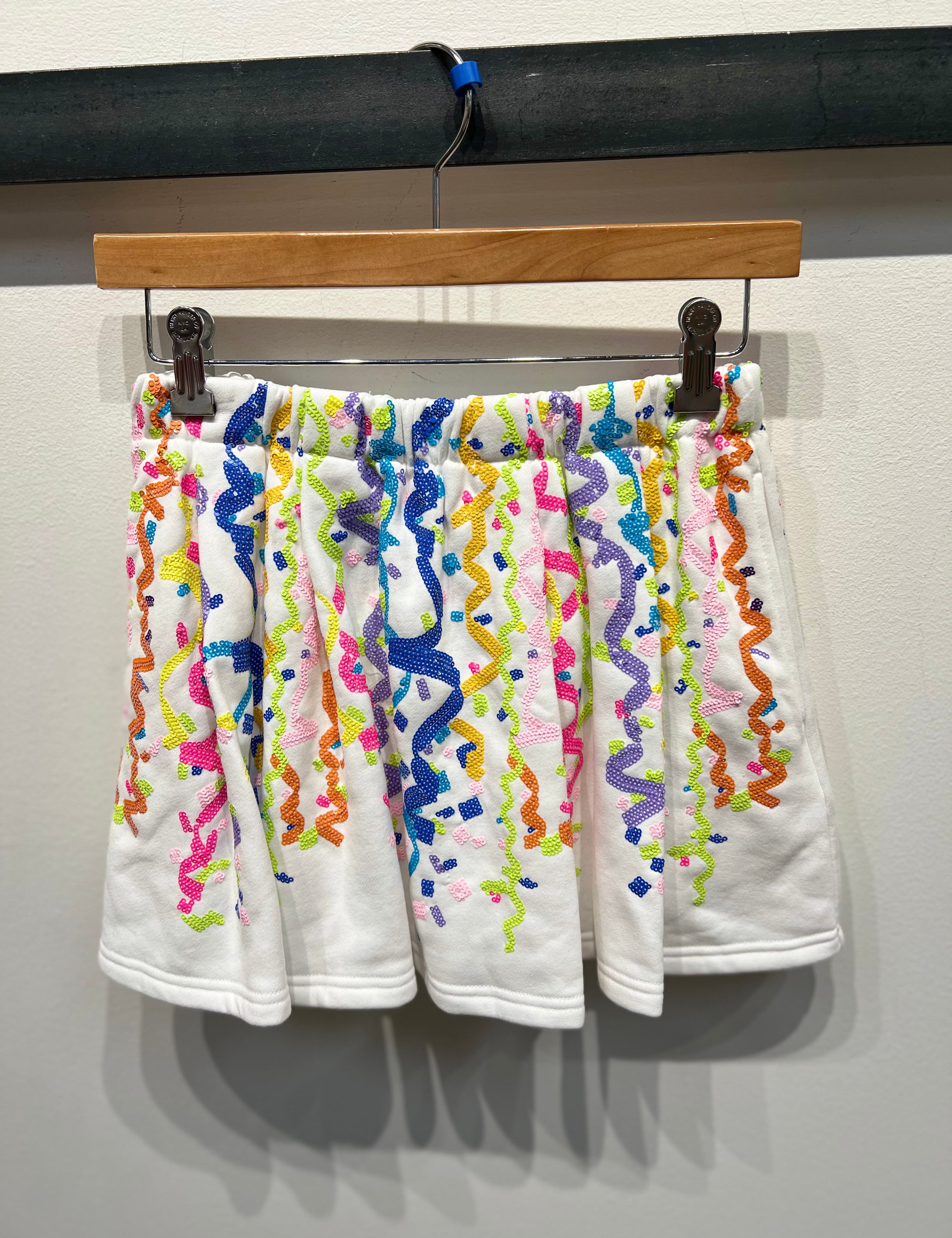 Confetti Streamers Skort - White [Queen of Sparkles]