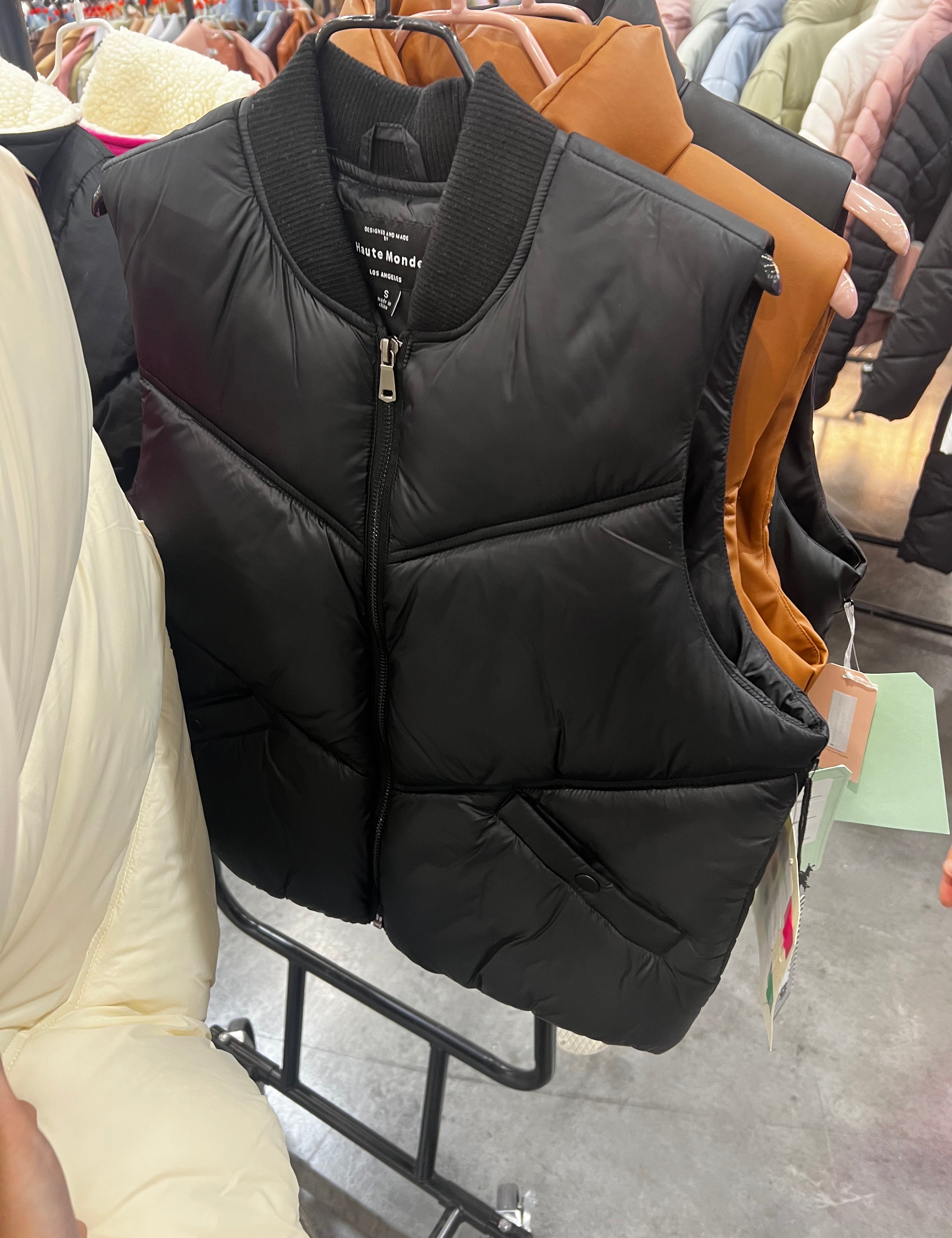 Aubrey Quilted Puffer Vest Black