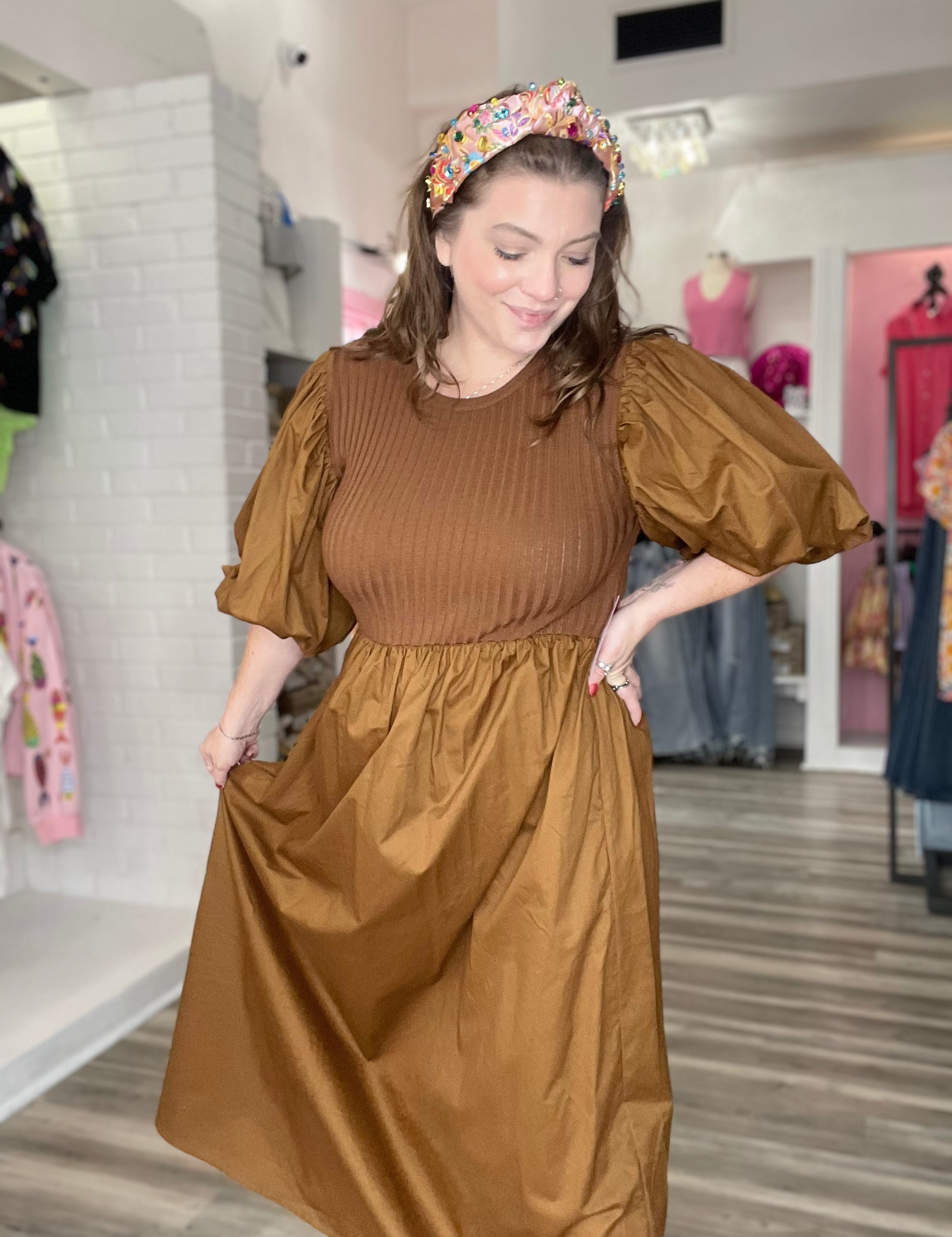 Kenzie Midi Dress Camel