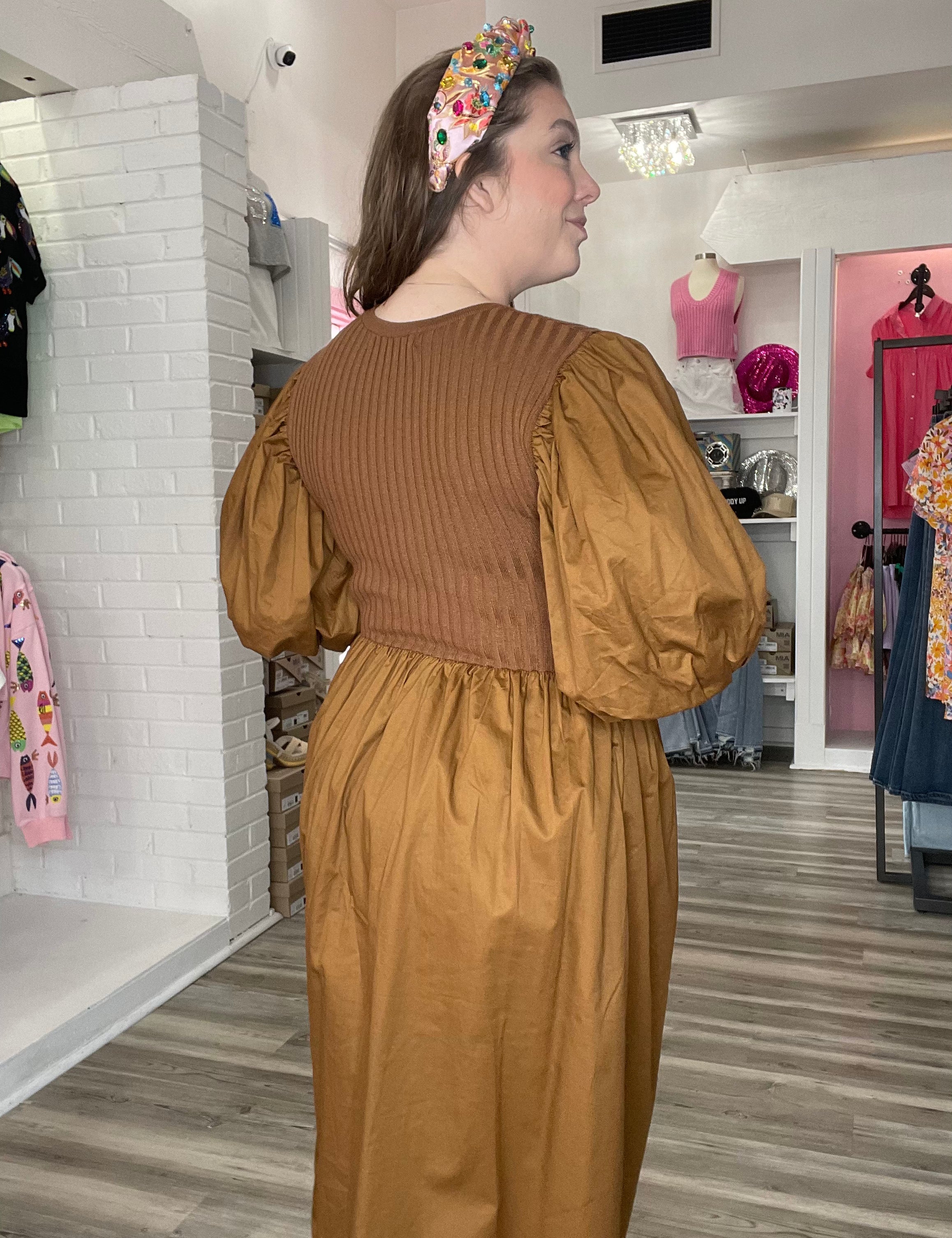 Kenzie Midi Dress Camel