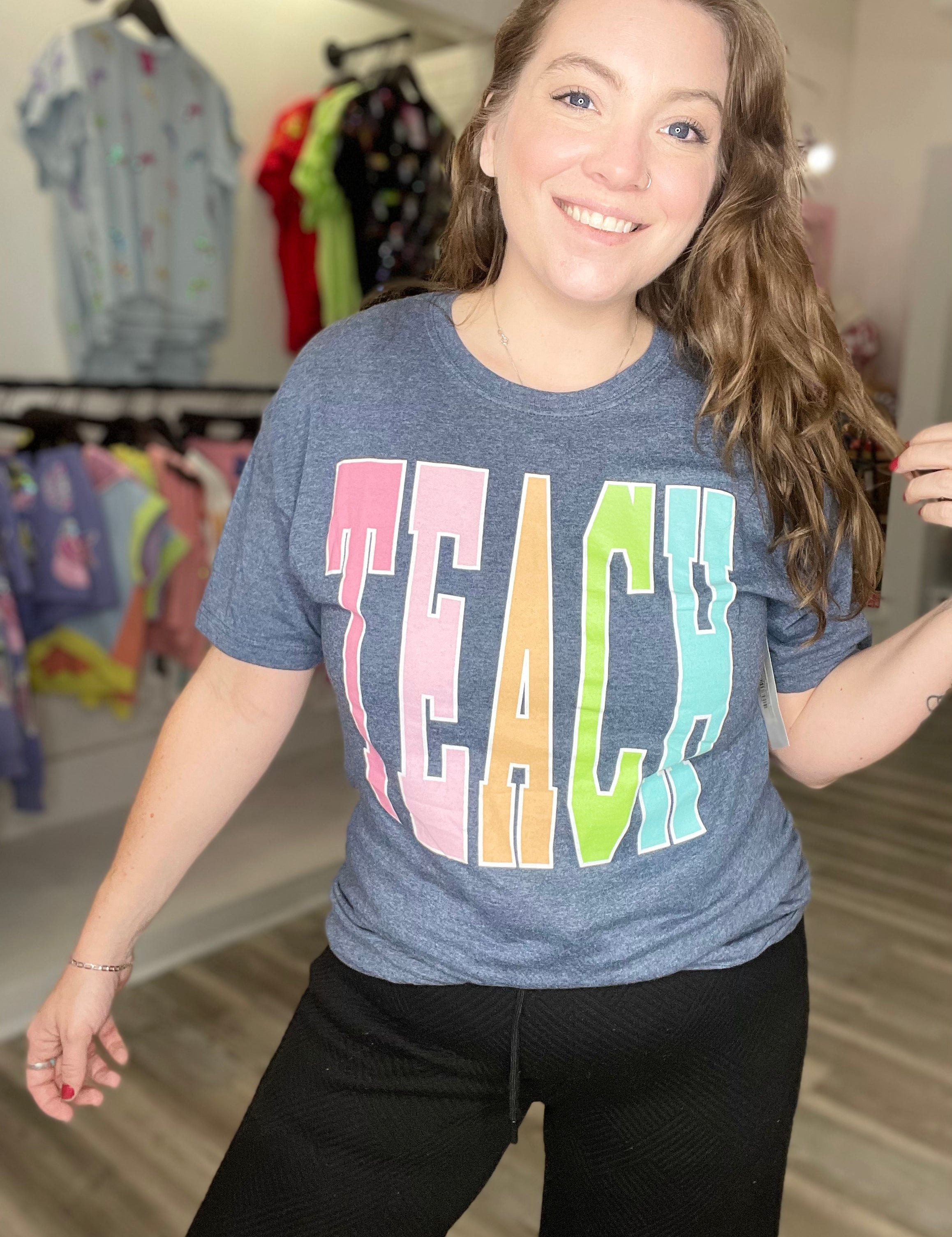 Teacher Tee Grey Multi