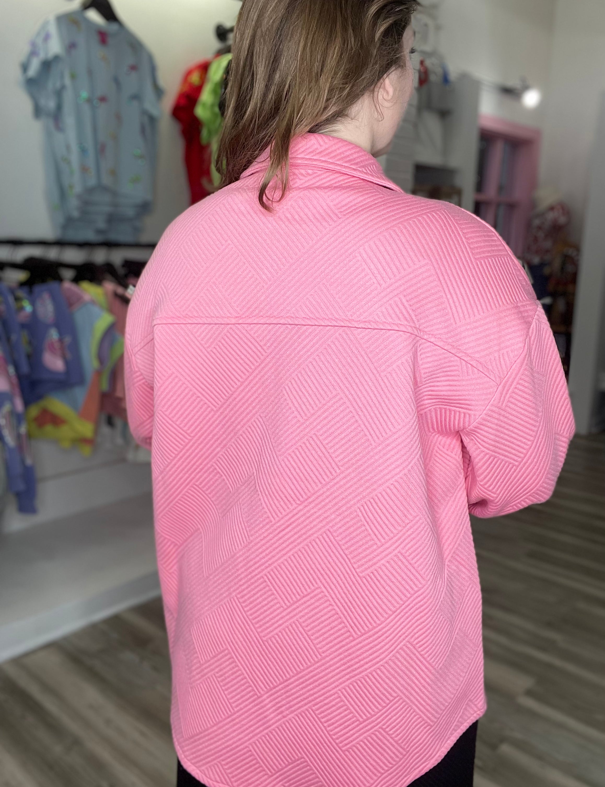 Maya Button Up Shirt With Pockets - Pink