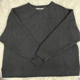 Brinley Textured Cropped Crewneck Black