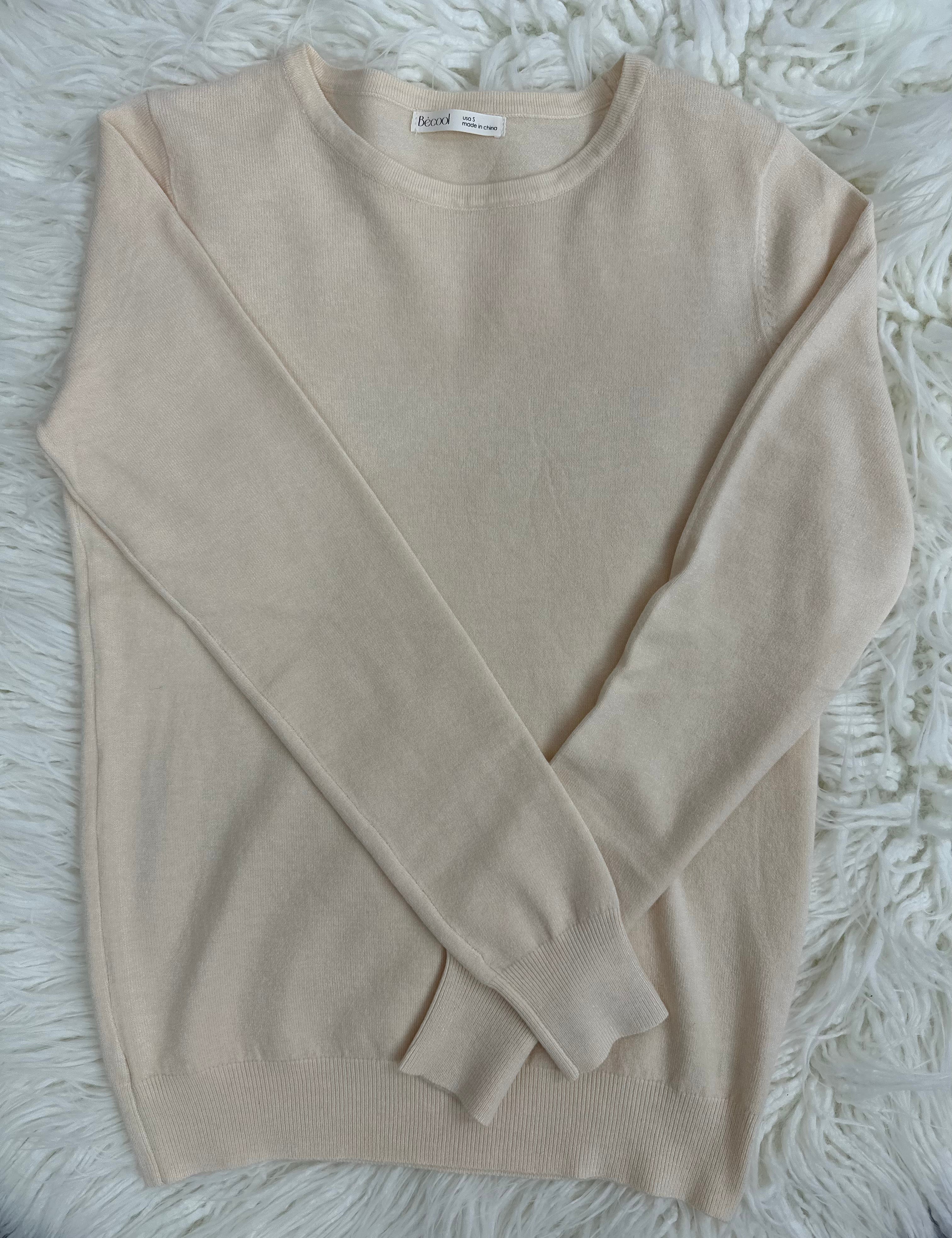 Ellery Classic Long Sleeve Sweater Vanilla