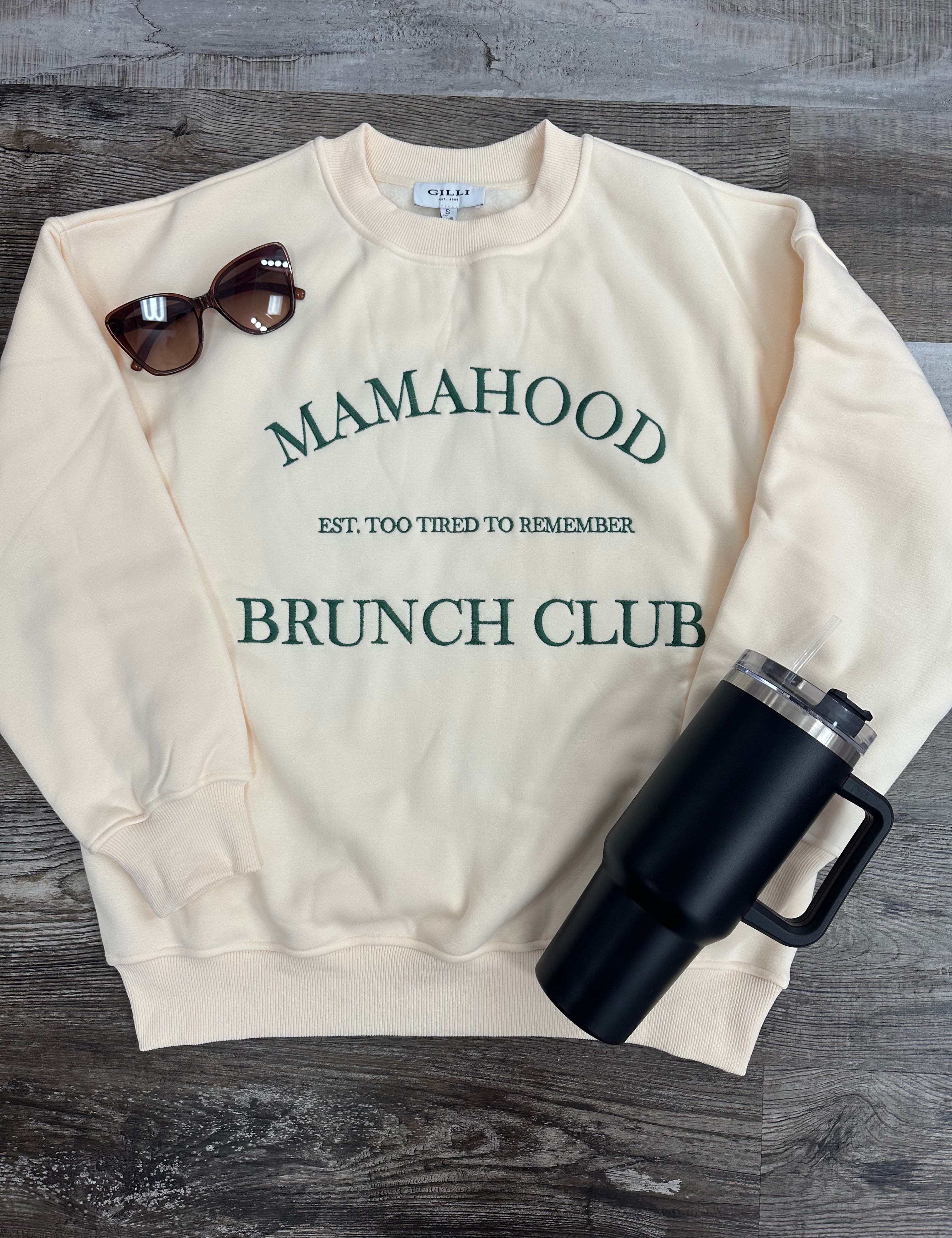 Mamahood Pullover Sweatshirt Cream