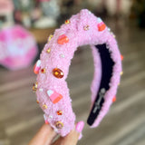 Pink Candy Corn Headband with Crystals [Brianna Cannon]