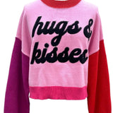 Colorblock Hugs & Kisses Sweater - Pink [Queen of Sparkles]