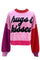 Colorblock Hugs & Kisses Sweater - Pink [Queen of Sparkles]