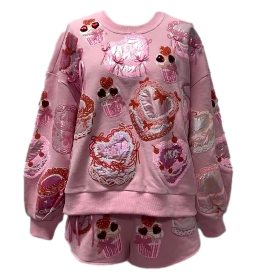 Cakes & Pastries Sweatshirt - Light Pink [Queen of Sparkles]