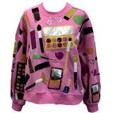 Makeup Sweatshirt - Hot Pink [Queen of Sparkles]