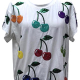 Rainbow Cherries Tee - White [Queen of Sparkles]