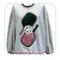 Jeweled Sport Stripe Pickle Ball Sweatshirt - Grey, Green & Pink [Queen of Sparkles]