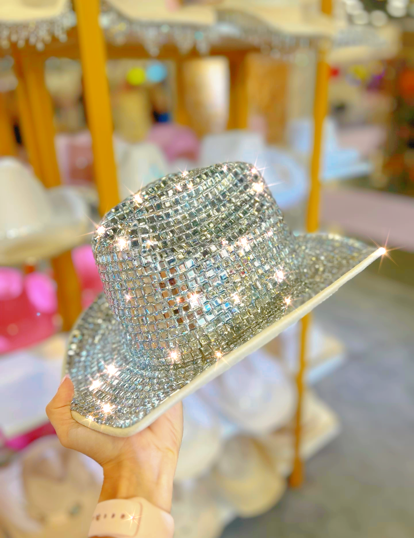 Briar Rhinestone Cowboy Hat Silver