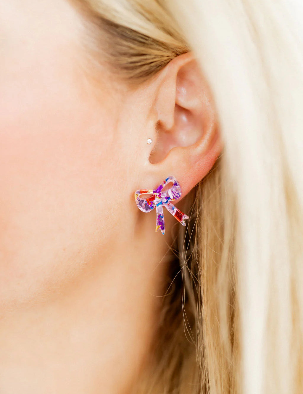 Sophia Pink Birthday Confetti Earrings