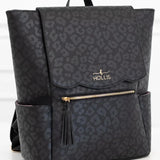 Frilly Full Size Backpack - Black Leopard [Hollis]