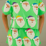 Scatter Santa Top Neon Green Queen of Sparkles