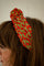 Green And Red Textured Woven Headband